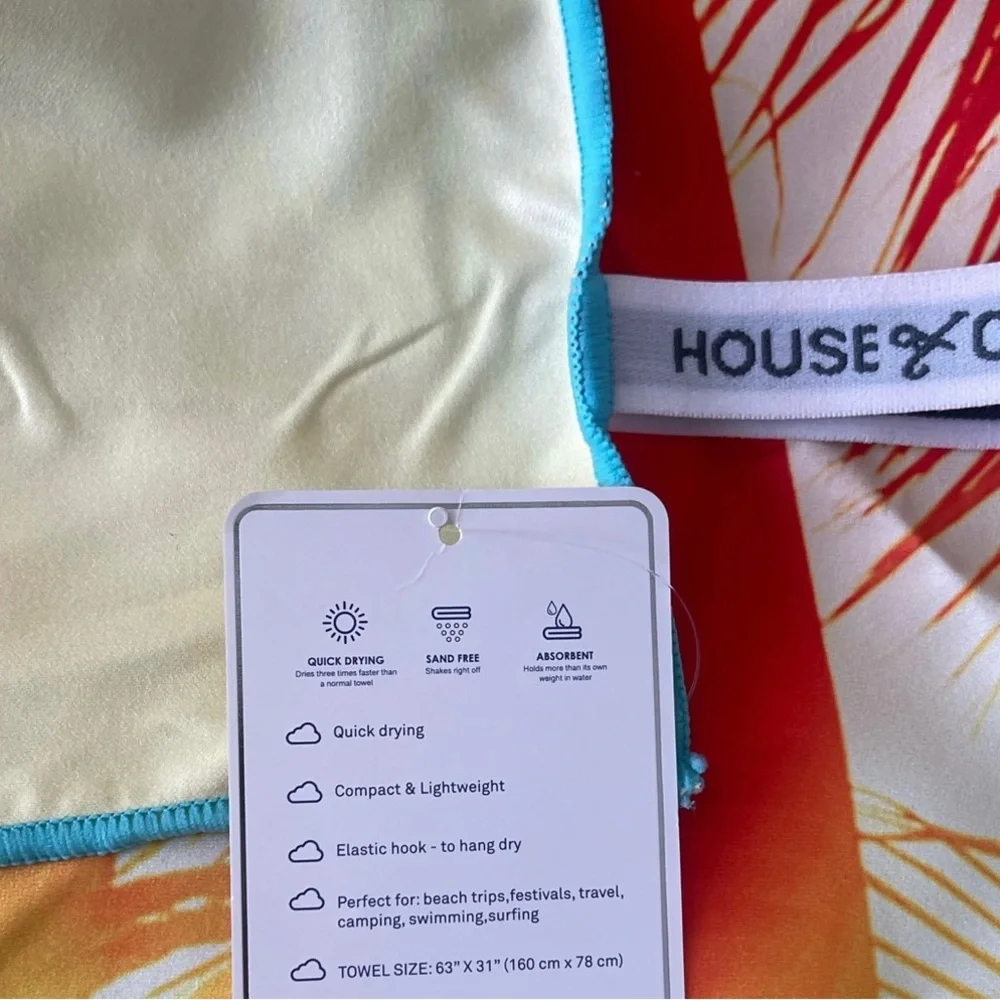 NEW HOUSE OF CLOUDS PALM TREE MICROFIBER TOWEL